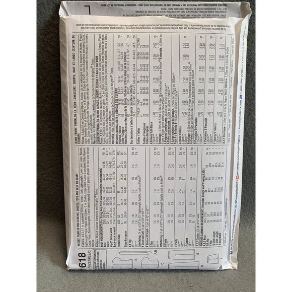 Simplicity Misses Shirt Short Pant Sewing Pattern sz 4-24 1618 - uncut - Picture 3 of 3